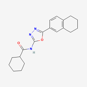 N-[5-(5,6,7,8-tetrahydronaphthalen-2-yl)-1,3,4-oxadiazol-2-yl]cyclohexanecarboxamide
