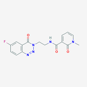 N-(2-(6-fluoro-4-oxobenzo[d][1,2,3]triazin-3(4H)-yl)ethyl)-1-methyl-2-oxo-1,2-dihydropyridine-3-carboxamide