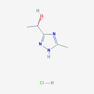 (1S)-1-(5-Methyl-1H-1,2,4-triazol-3-yl)ethanol;hydrochloride