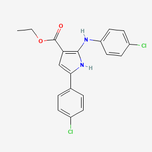 ethyl 2-(4-chloroanilino)-5-(4-chlorophenyl)-1H-pyrrole-3-carboxylate