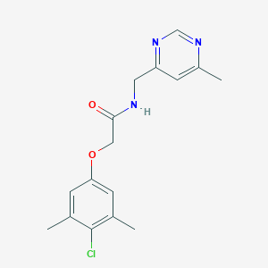 2-(4-chloro-3,5-dimethylphenoxy)-N-((6-methylpyrimidin-4-yl)methyl)acetamide