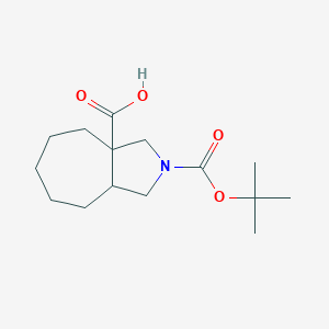 2-[(2-Methylpropan-2-yl)oxycarbonyl]-1,3,4,5,6,7,8,8a-octahydrocyclohepta[c]pyrrole-3a-carboxylic acid