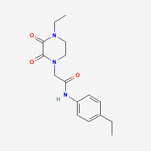2-(4-ethyl-2,3-dioxopiperazin-1-yl)-N-(4-ethylphenyl)acetamide