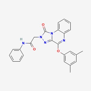 molecular formula C25H21N5O3 B2858724 2-(4-(3,5-dimethylphenoxy)-1-oxo-[1,2,4]triazolo[4,3-a]quinoxalin-2(1H)-yl)-N-phenylacetamide CAS No. 1185002-77-0