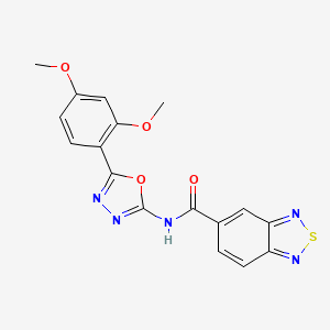 N-(5-(2,4-dimethoxyphenyl)-1,3,4-oxadiazol-2-yl)benzo[c][1,2,5]thiadiazole-5-carboxamide