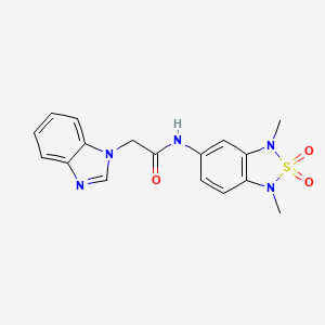 2-(1H-benzo[d]imidazol-1-yl)-N-(1,3-dimethyl-2,2-dioxido-1,3-dihydrobenzo[c][1,2,5]thiadiazol-5-yl)acetamide