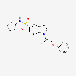 1-{5-[(Cyclopentylamino)sulfonyl]indolinyl}-2-(2-methylphenoxy)ethan-1-one