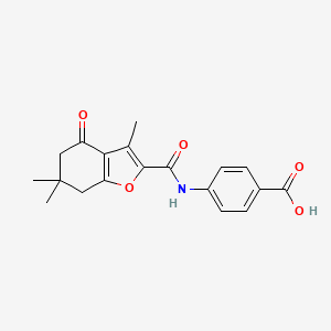 4-(3,6,6-Trimethyl-4-oxo-4,5,6,7-tetrahydrobenzofuran-2-carboxamido)benzoic acid