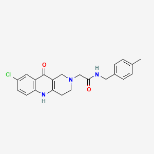 2-(8-chloro-10-oxo-3,4-dihydrobenzo[b][1,6]naphthyridin-2(1H,5H,10H)-yl)-N-(4-methylbenzyl)acetamide