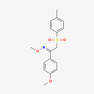 molecular formula C17H19NO4S B2858759 1-(4-methoxyphenyl)-2-[(4-methylphenyl)sulfonyl]-1-ethanone O-methyloxime CAS No. 338400-80-9