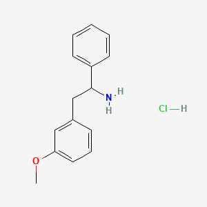 molecular formula C15H18ClNO B2858764 盐酸 1-苯基-2-(3-甲氧基苯基)乙胺 CAS No. 68770-54-7