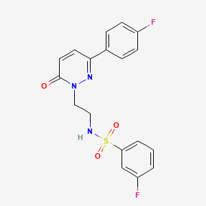 3-fluoro-N-(2-(3-(4-fluorophenyl)-6-oxopyridazin-1(6H)-yl)ethyl)benzenesulfonamide