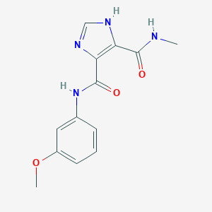molecular formula C13H14N4O3 B285877 N~4~-(3-methoxyphenyl)-N~5~-methyl-1H-imidazole-4,5-dicarboxamide 
