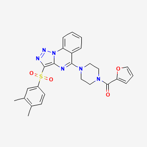 3-[(3,4-Dimethylphenyl)sulfonyl]-5-[4-(2-furoyl)piperazin-1-yl][1,2,3]triazolo[1,5-a]quinazoline