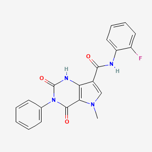 N-(2-fluorophenyl)-5-methyl-2,4-dioxo-3-phenyl-2,3,4,5-tetrahydro-1H-pyrrolo[3,2-d]pyrimidine-7-carboxamide