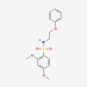 molecular formula C16H19NO5S B2858781 2,4-dimethoxy-N-(2-phenoxyethyl)benzenesulfonamide CAS No. 1203044-69-2