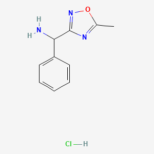 (5-Methyl-1,2,4-oxadiazol-3-yl)(phenyl)methanamine hydrochloride