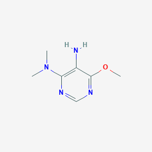 molecular formula C7H12N4O B2858788 6-甲氧基-4-N,4-N-二甲基嘧啶-4,5-二胺 CAS No. 90860-35-8