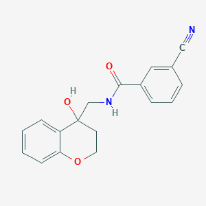 3-cyano-N-((4-hydroxychroman-4-yl)methyl)benzamide