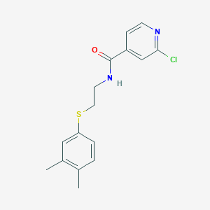 2-chloro-N-{2-[(3,4-dimethylphenyl)sulfanyl]ethyl}pyridine-4-carboxamide