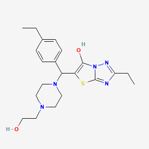 2-Ethyl-5-((4-ethylphenyl)(4-(2-hydroxyethyl)piperazin-1-yl)methyl)thiazolo[3,2-b][1,2,4]triazol-6-ol