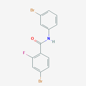 molecular formula C13H8Br2FNO B2858807 4-bromo-N-(3-bromophenyl)-2-fluorobenzamide CAS No. 391223-22-6