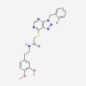 molecular formula C23H23FN6O3S B2858809 N-(3,4-dimethoxyphenethyl)-2-((3-(2-fluorobenzyl)-3H-[1,2,3]triazolo[4,5-d]pyrimidin-7-yl)thio)acetamide CAS No. 863458-90-6
