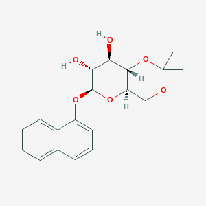 molecular formula C19H22O6 B285881 2,2-Dimethyl-6-(1-naphthyloxy)hexahydropyrano[3,2-d][1,3]dioxine-7,8-diol 