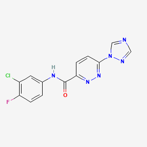 N-(3-chloro-4-fluorophenyl)-6-(1H-1,2,4-triazol-1-yl)pyridazine-3-carboxamide