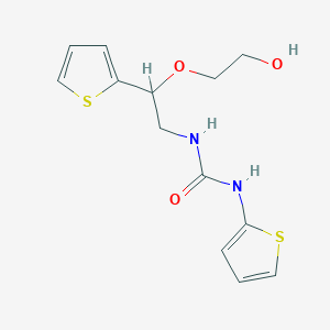 molecular formula C13H16N2O3S2 B2858828 1-(2-(2-Hydroxyethoxy)-2-(thiophen-2-yl)ethyl)-3-(thiophen-2-yl)urea CAS No. 2034313-38-5