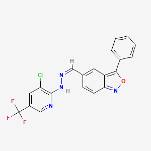 3-phenyl-2,1-benzisoxazole-5-carbaldehyde N-[3-chloro-5-(trifluoromethyl)-2-pyridinyl]hydrazone
