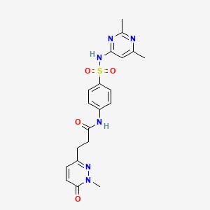 N-(4-(N-(2,6-dimethylpyrimidin-4-yl)sulfamoyl)phenyl)-3-(1-methyl-6-oxo-1,6-dihydropyridazin-3-yl)propanamide