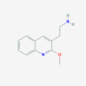 molecular formula C12H14N2O B2858850 2-(2-甲氧基喹啉-3-基)乙胺 CAS No. 1368624-74-1