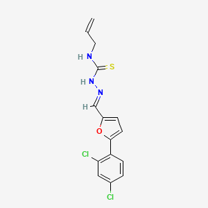 (E)-N-allyl-2-((5-(2,4-dichlorophenyl)furan-2-yl)methylene)hydrazinecarbothioamide