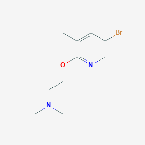 molecular formula C10H15BrN2O B2858855 5-Bromo-2-[2-(N,N-dimethylamino)ethoxy]-3-picoline CAS No. 1289156-46-2