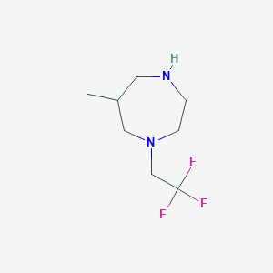 molecular formula C8H15F3N2 B2858863 6-甲基-1-(2,2,2-三氟乙基)-1,4-二氮杂环戊烷 CAS No. 1251270-67-3