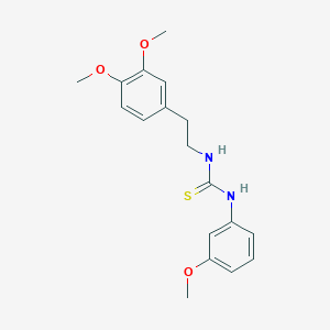 molecular formula C18H22N2O3S B2858865 1-(3,4-Dimethoxyphenethyl)-3-(3-methoxyphenyl)thiourea CAS No. 260446-96-6