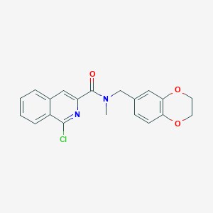 molecular formula C20H17ClN2O3 B2858867 1-chloro-N-[(2,3-dihydro-1,4-benzodioxin-6-yl)methyl]-N-methylisoquinoline-3-carboxamide CAS No. 1423236-42-3