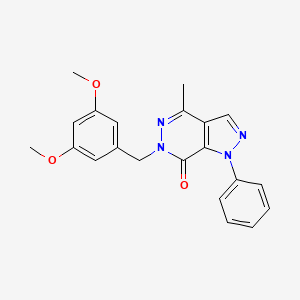molecular formula C21H20N4O3 B2858869 6-(3,5-dimethoxybenzyl)-4-methyl-1-phenyl-1H-pyrazolo[3,4-d]pyridazin-7(6H)-one CAS No. 941915-07-7