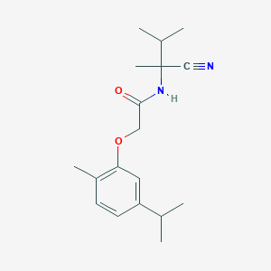molecular formula C18H26N2O2 B2858874 N-(1-cyano-1,2-dimethylpropyl)-2-[2-methyl-5-(propan-2-yl)phenoxy]acetamide CAS No. 1090757-46-2