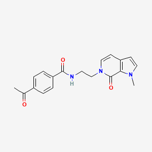 4-acetyl-N-(2-(1-methyl-7-oxo-1H-pyrrolo[2,3-c]pyridin-6(7H)-yl)ethyl)benzamide