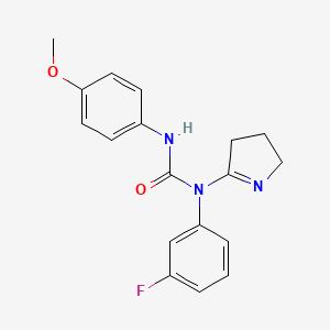 1-(3,4-dihydro-2H-pyrrol-5-yl)-1-(3-fluorophenyl)-3-(4-methoxyphenyl)urea