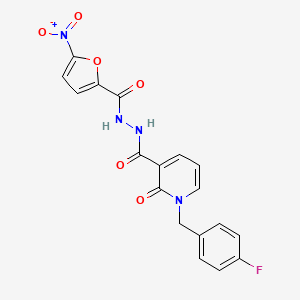 1-(4-fluorobenzyl)-N'-(5-nitrofuran-2-carbonyl)-2-oxo-1,2-dihydropyridine-3-carbohydrazide