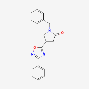 1-Benzyl-4-(3-phenyl-1,2,4-oxadiazol-5-yl)pyrrolidin-2-one