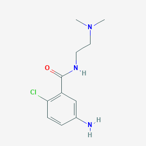 molecular formula C11H16ClN3O B2858899 5-Amino-2-chloro-N-[2-(dimethylamino)ethyl]benzamide CAS No. 926247-09-8