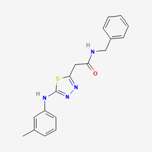 molecular formula C18H18N4OS B2858902 N-苄基-2-(5-(m-甲苯胺基)-1,3,4-噻二唑-2-基)乙酰胺 CAS No. 2034513-50-1