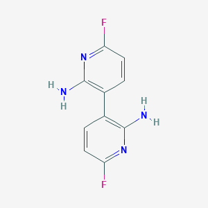 molecular formula C10H8F2N4 B2858904 3-(2-Amino-6-fluoropyridin-3-yl)-6-fluoropyridin-2-amine CAS No. 2377032-04-5