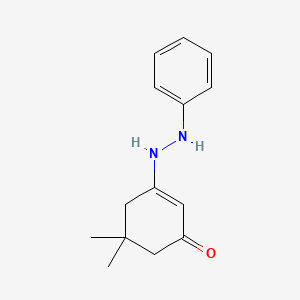 molecular formula C14H18N2O B2858906 5,5-Dimethyl-3-(2-phenylhydrazino)cyclohex-2-EN-1-one CAS No. 26593-17-9