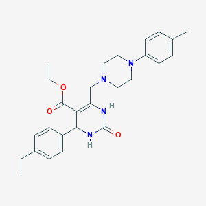 Ethyl 4-(4-ethylphenyl)-6-{[4-(4-methylphenyl)piperazin-1-yl]methyl}-2-oxo-1,2,3,4-tetrahydropyrimidine-5-carboxylate