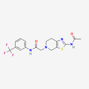 2-(2-acetamido-6,7-dihydrothiazolo[5,4-c]pyridin-5(4H)-yl)-N-(3-(trifluoromethyl)phenyl)acetamide